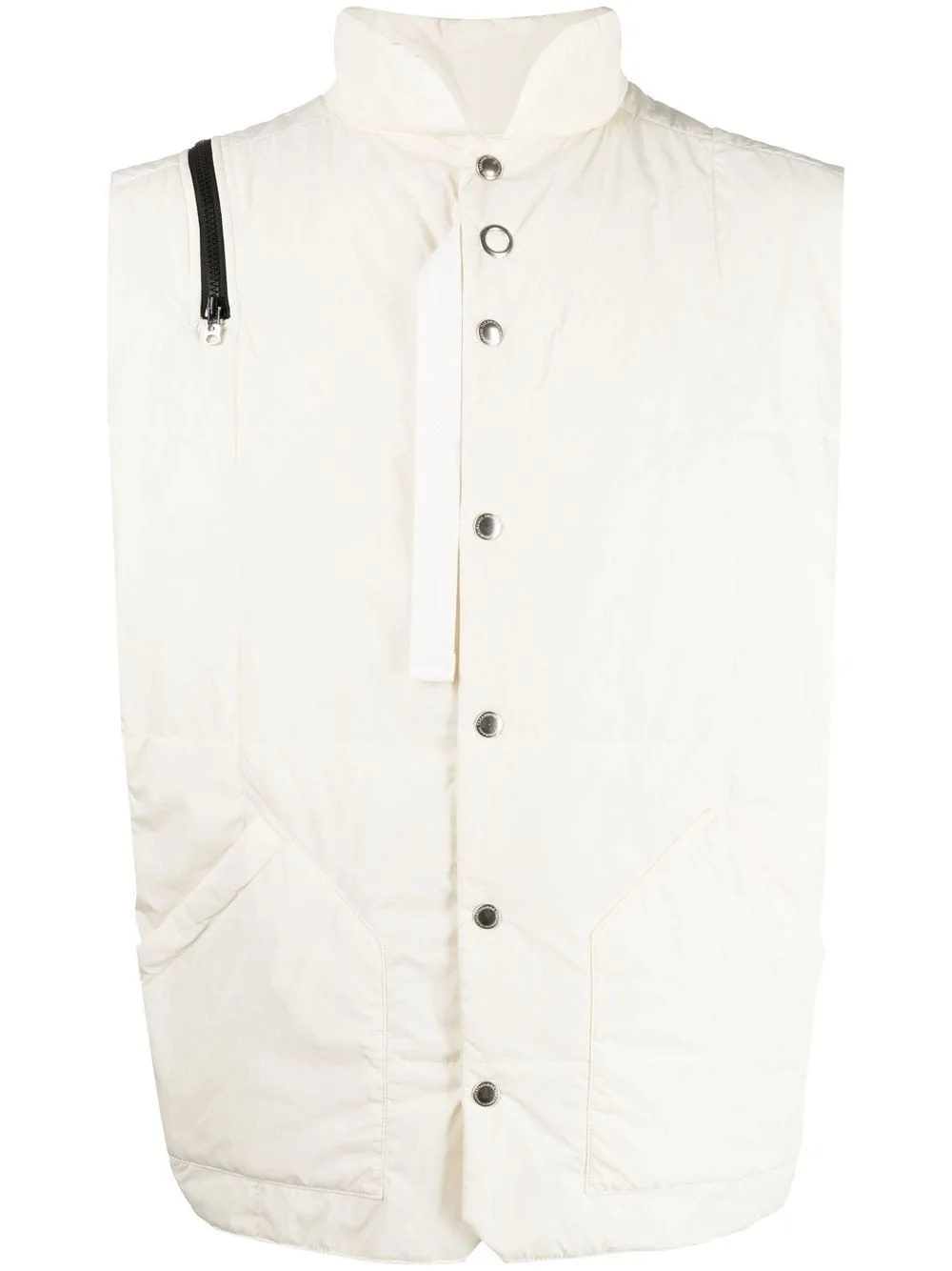 zip-detail padded gilet jacket - 1
