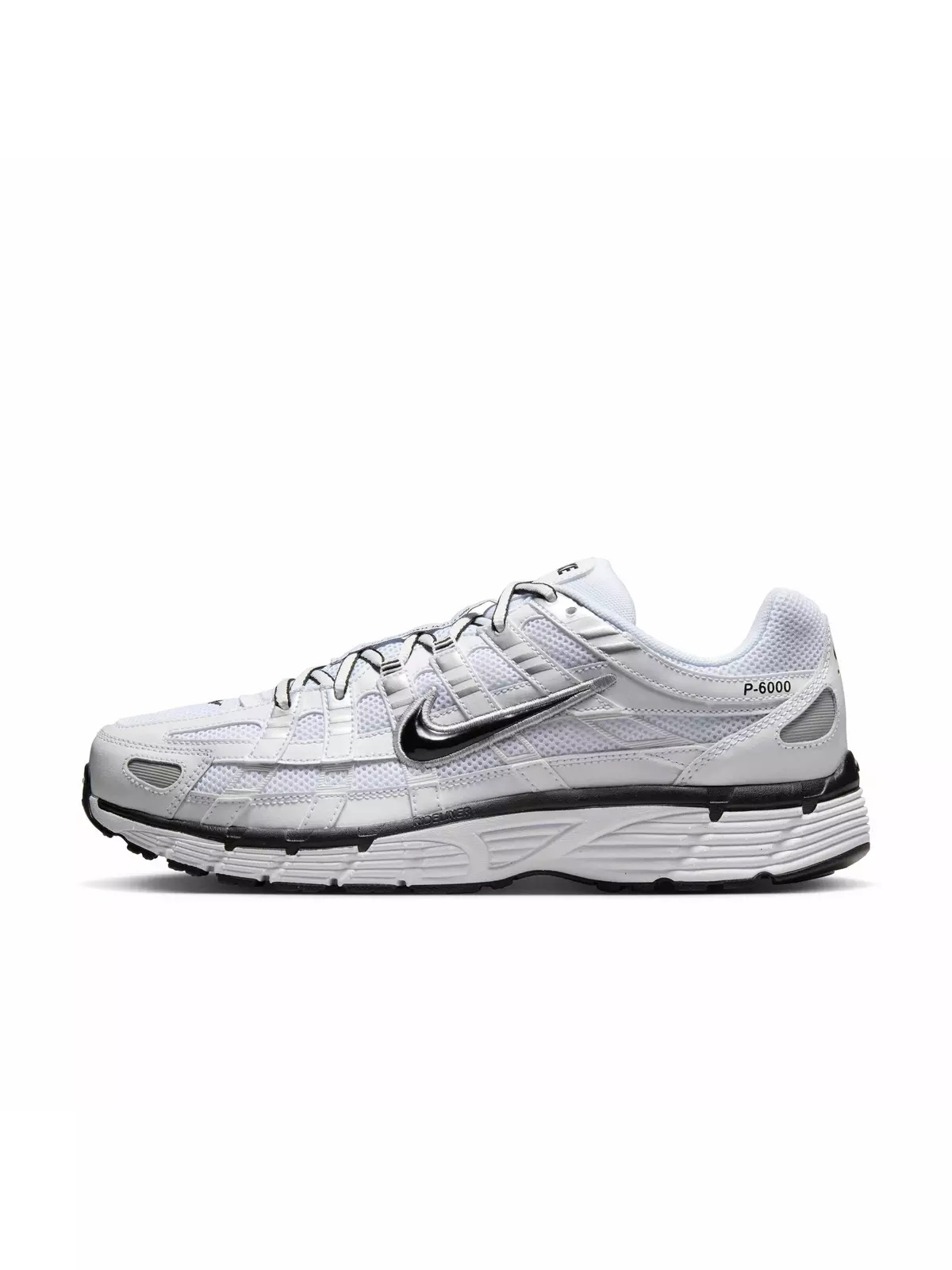 P-6000 "White/Metallic Silver/Black/Black" Men's Shoe - 2