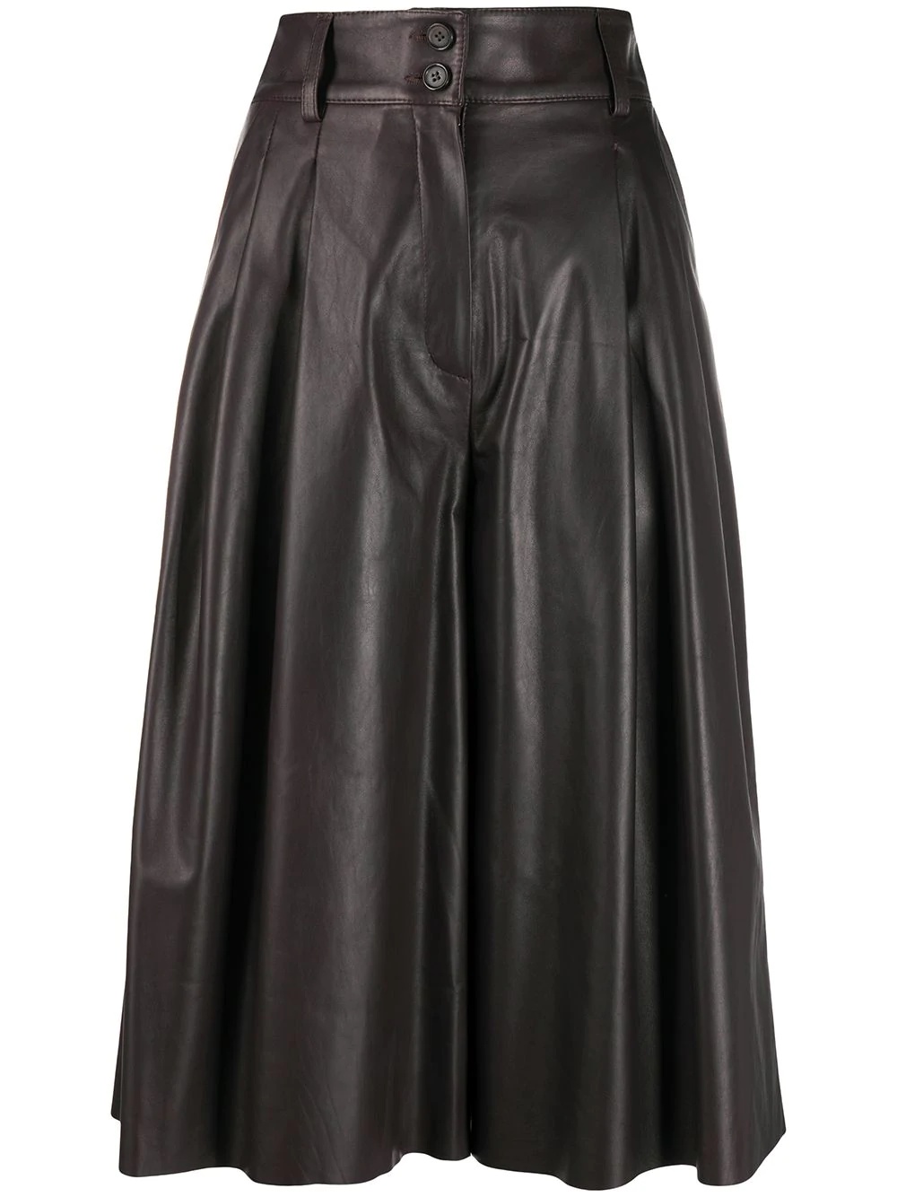 pleated high-waisted culottes - 1