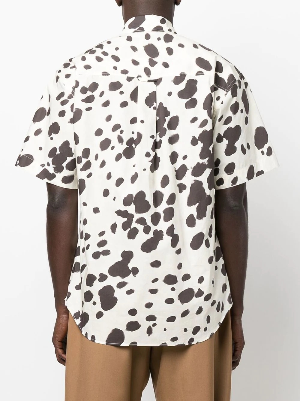 spot-print short-sleeve shirt - 4