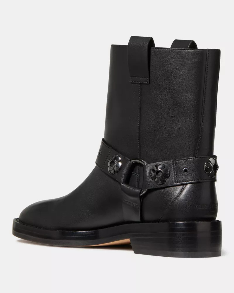 Spade Flower Stud Moto Boot 4