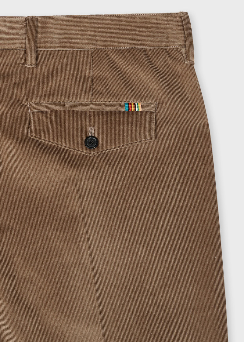 Paul Smith Tapered-Fit Fawn Pleated Corduroy Trousers outlook