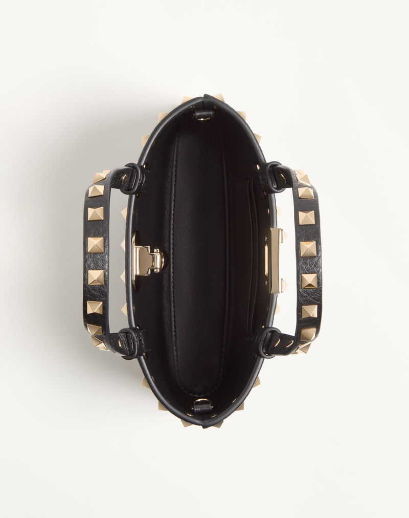 Valentino MINI ROCKSTUD SHOPPING BAG IN GRAINY CALFSKIN outlook