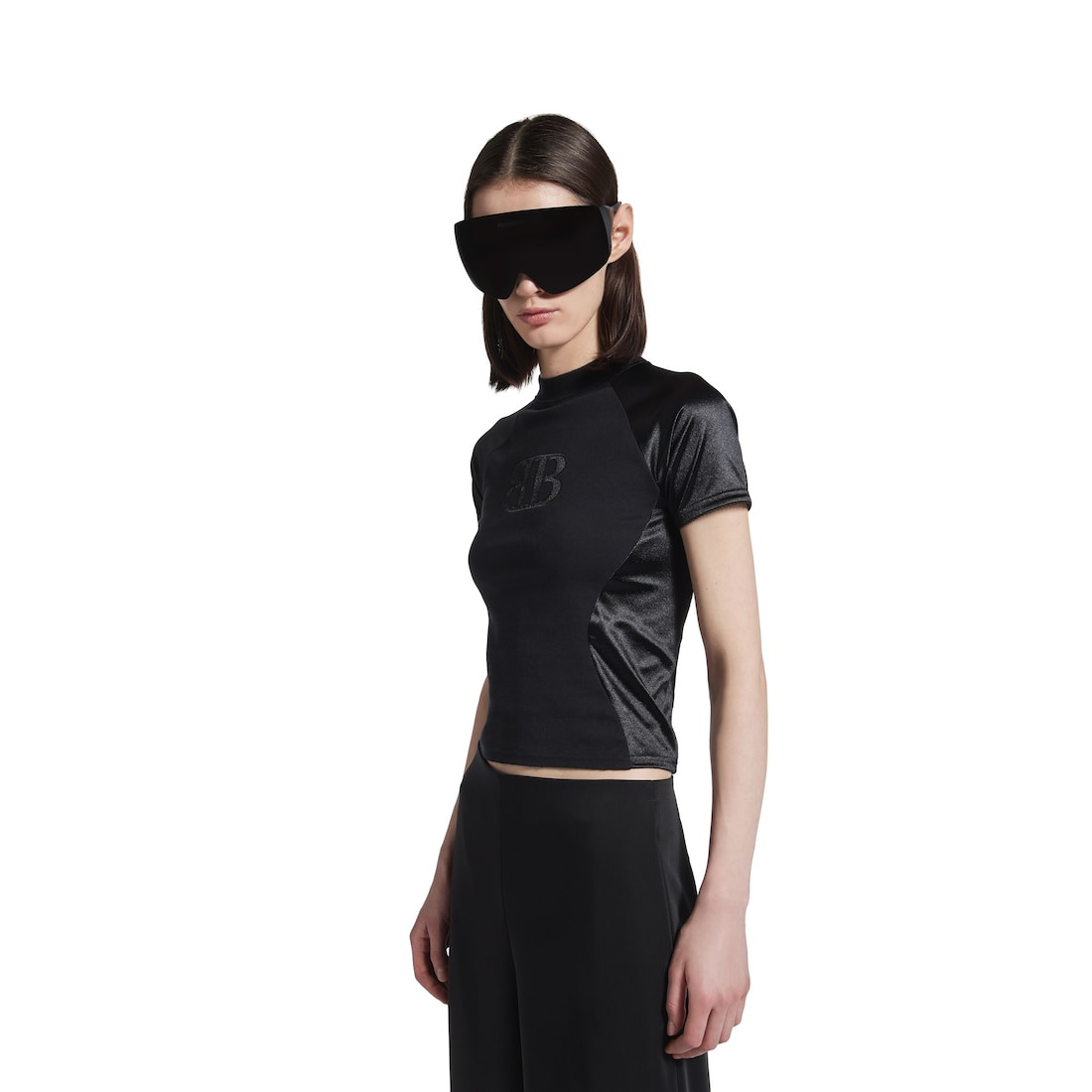 Women's Nano Bb Fitted Top in Black - 5