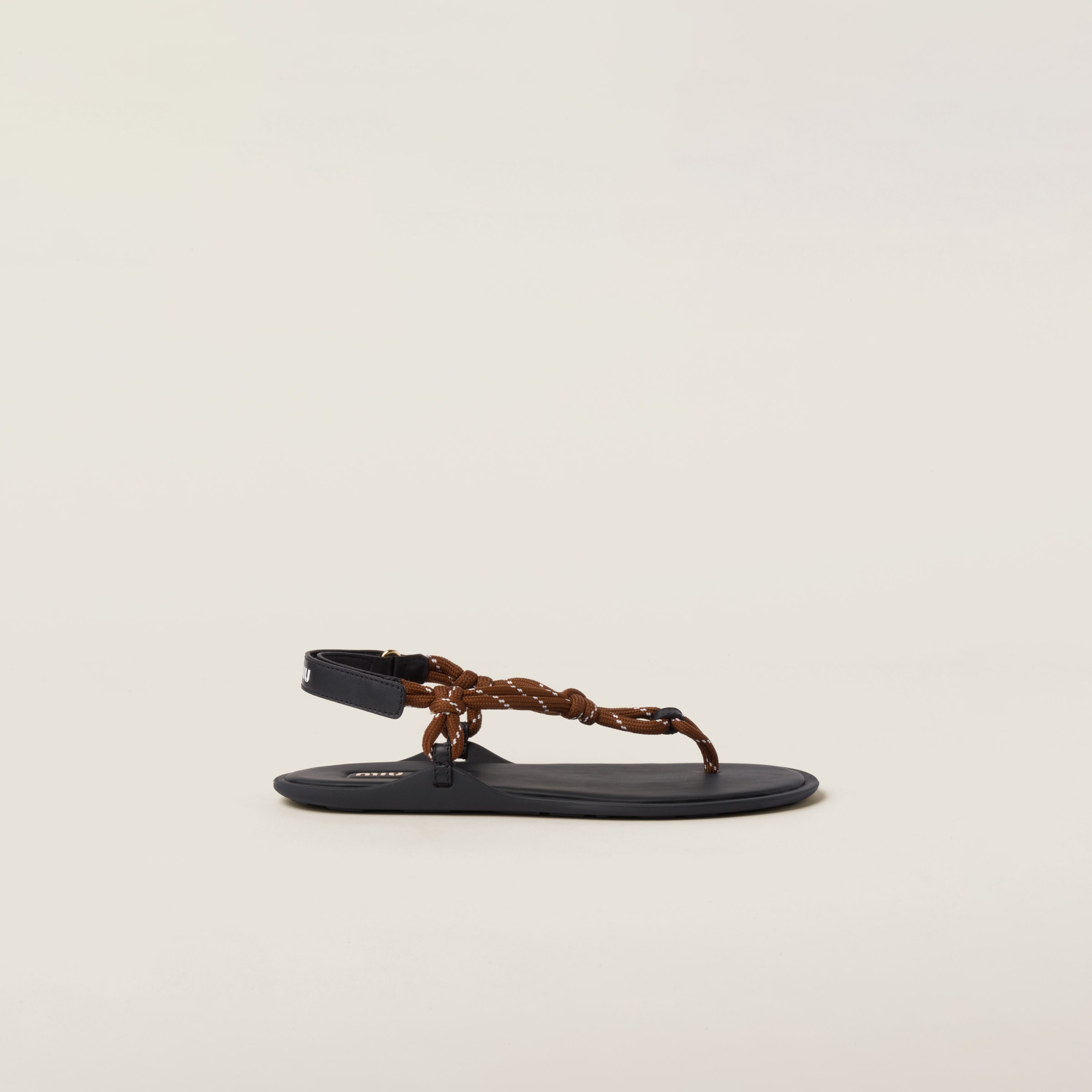 Miu Miu Riviere cord and leather sandals | REVERSIBLE