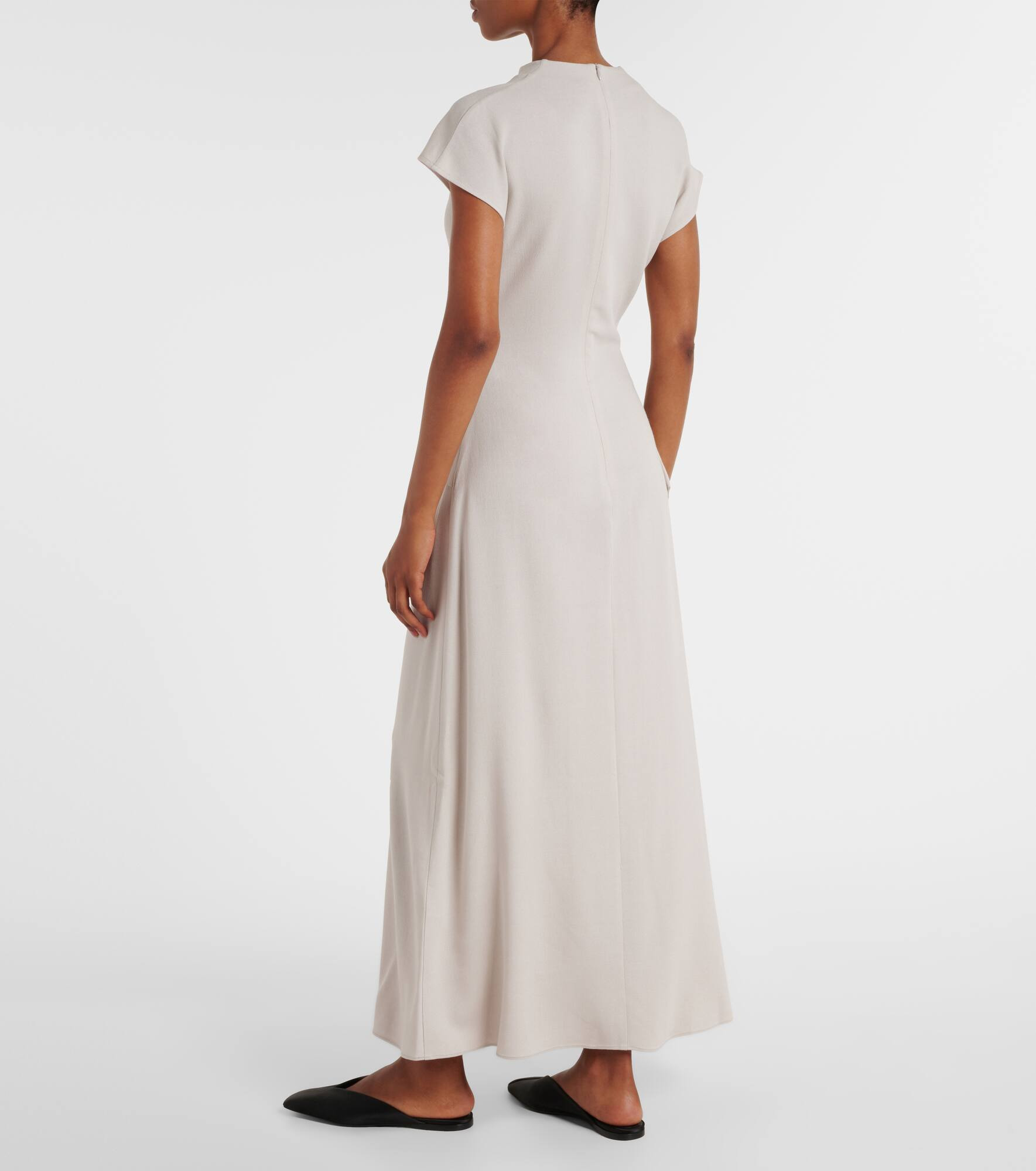 Draped woven maxi dress - 3