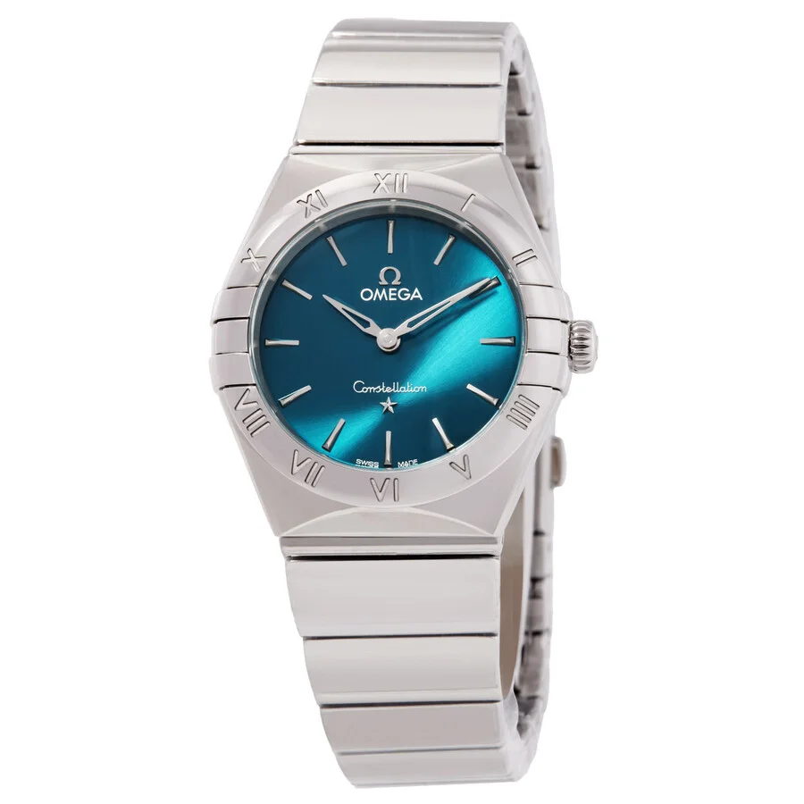Omega Constellation Quartz Peacock Blue Dial Ladies Watch 131.10.28.60.03.002 - 1
