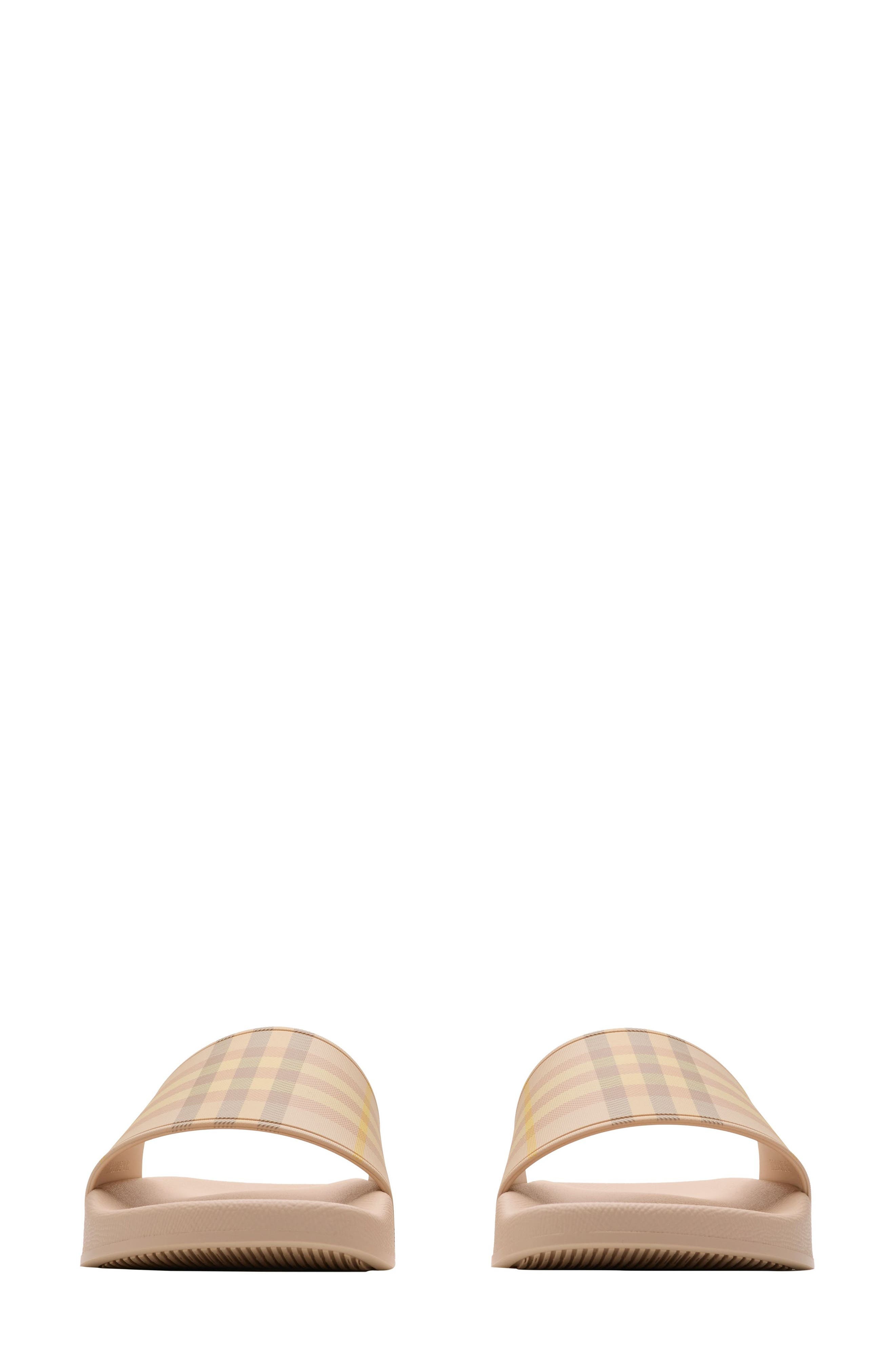 burberry Furley Check Slide Sandal in Teacup Ip Check at Nordstrom - 3