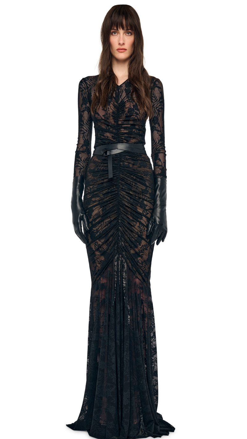 SHIRRED FRONT FISHTAIL GOWN 5