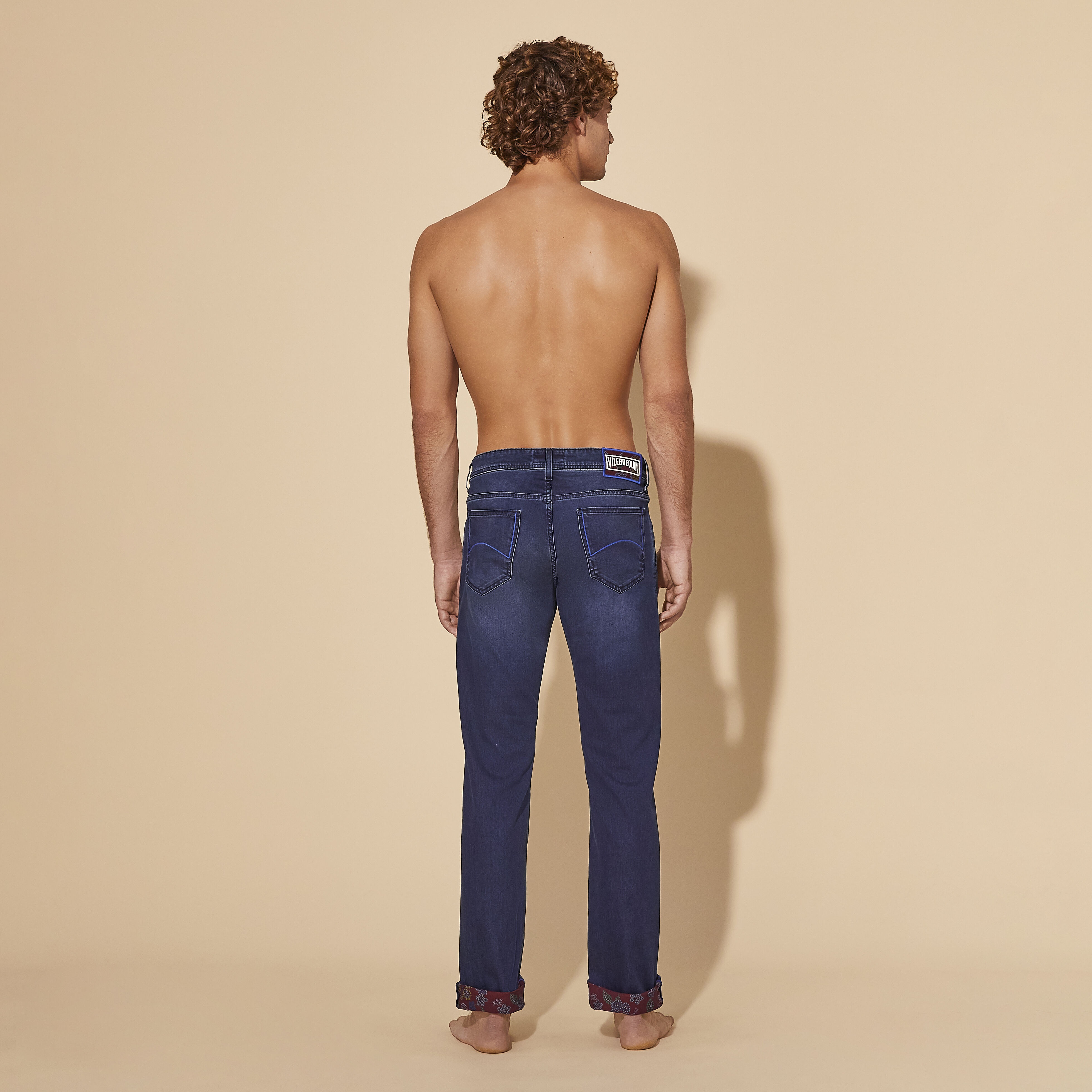 Men 5-Pockets Denim Pants Mosaïque - 4