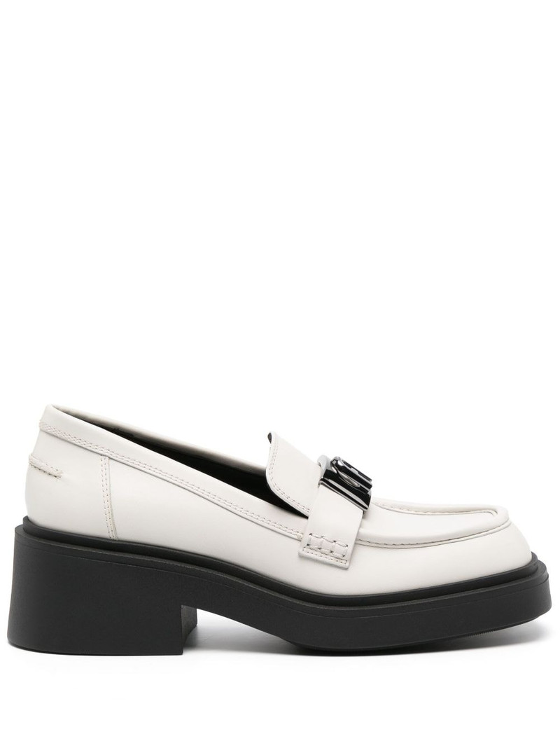 58mm logo-plaque leather loafers 1