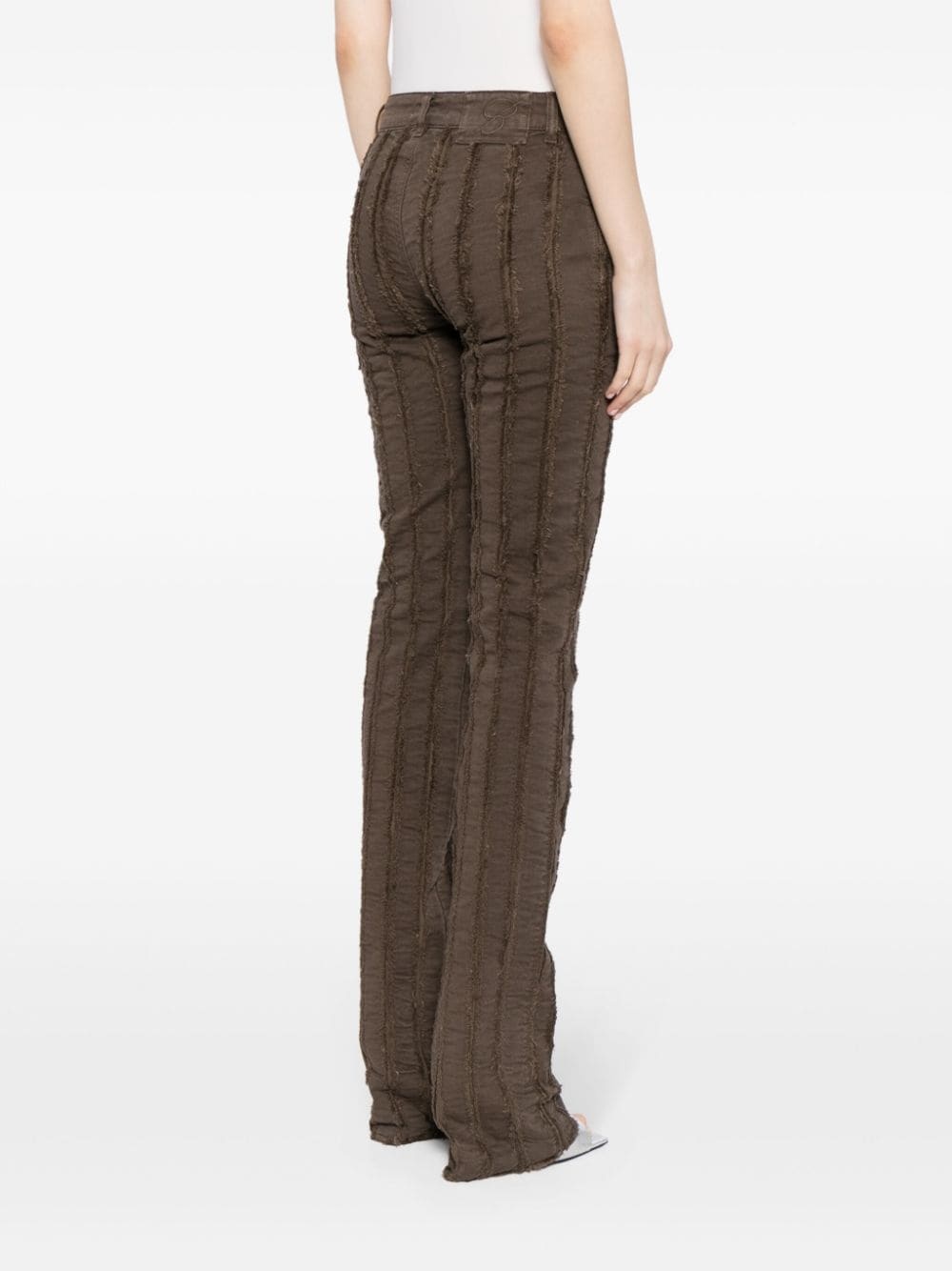 striped straight-leg trousers - 4