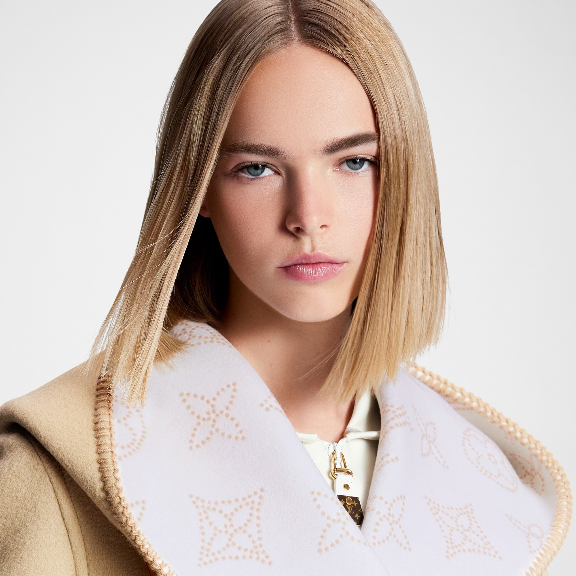 Reversible Signature Short Hooded Wrap Coat - 2