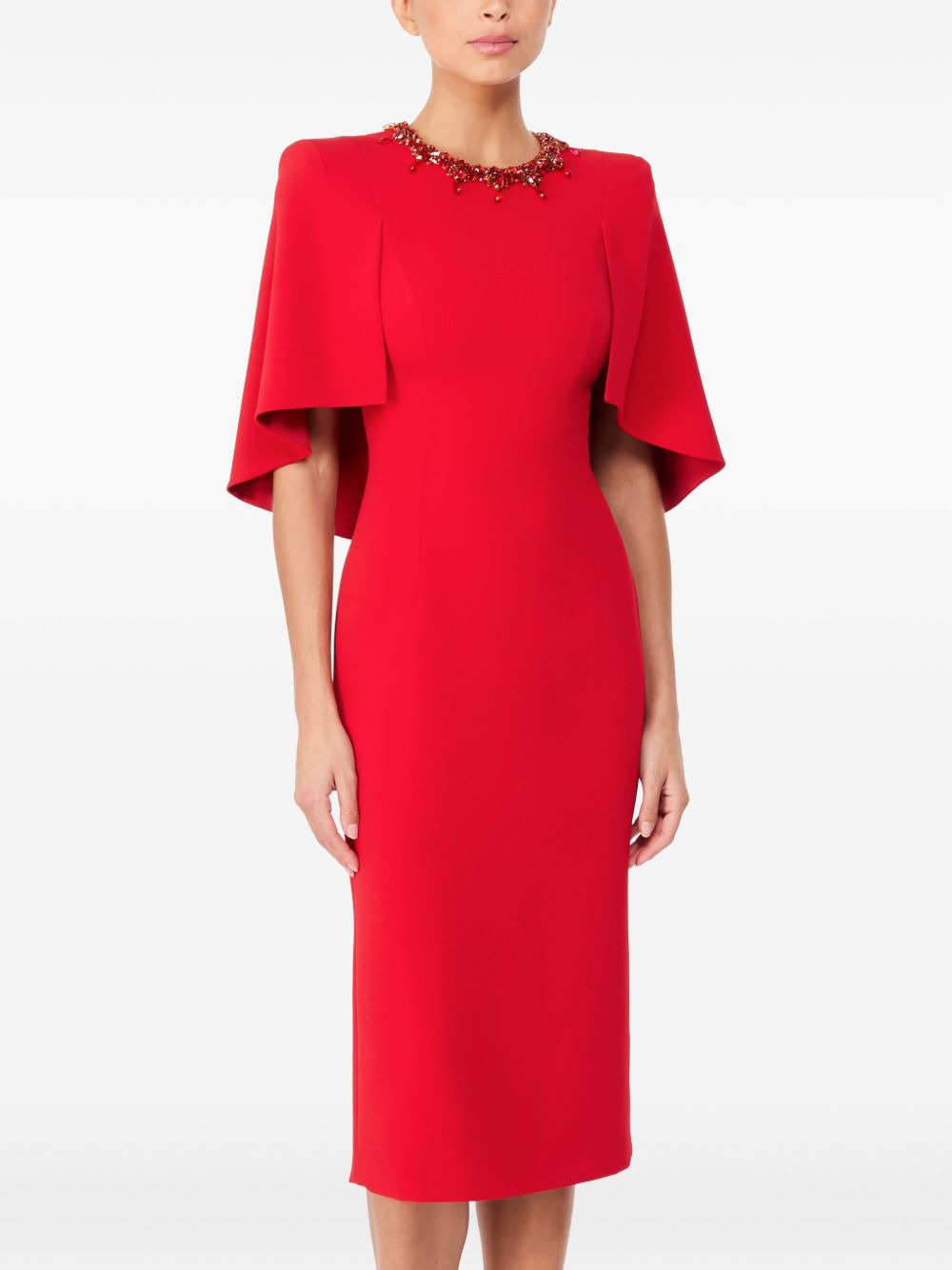 Ursa embellished-neck midi dress - 2