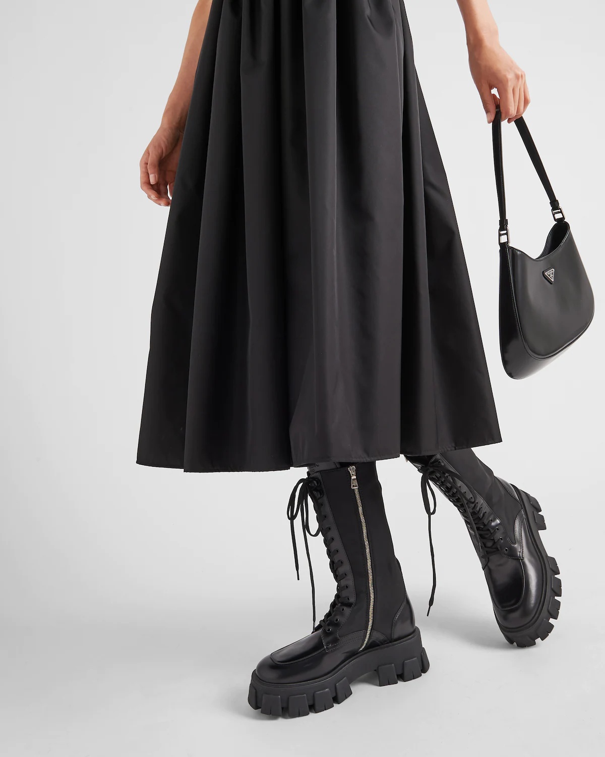 Re-Nylon and viscose wool midi dress - 4