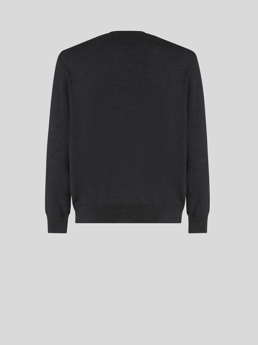 ROUND NECK WOOL JUMPER - 2