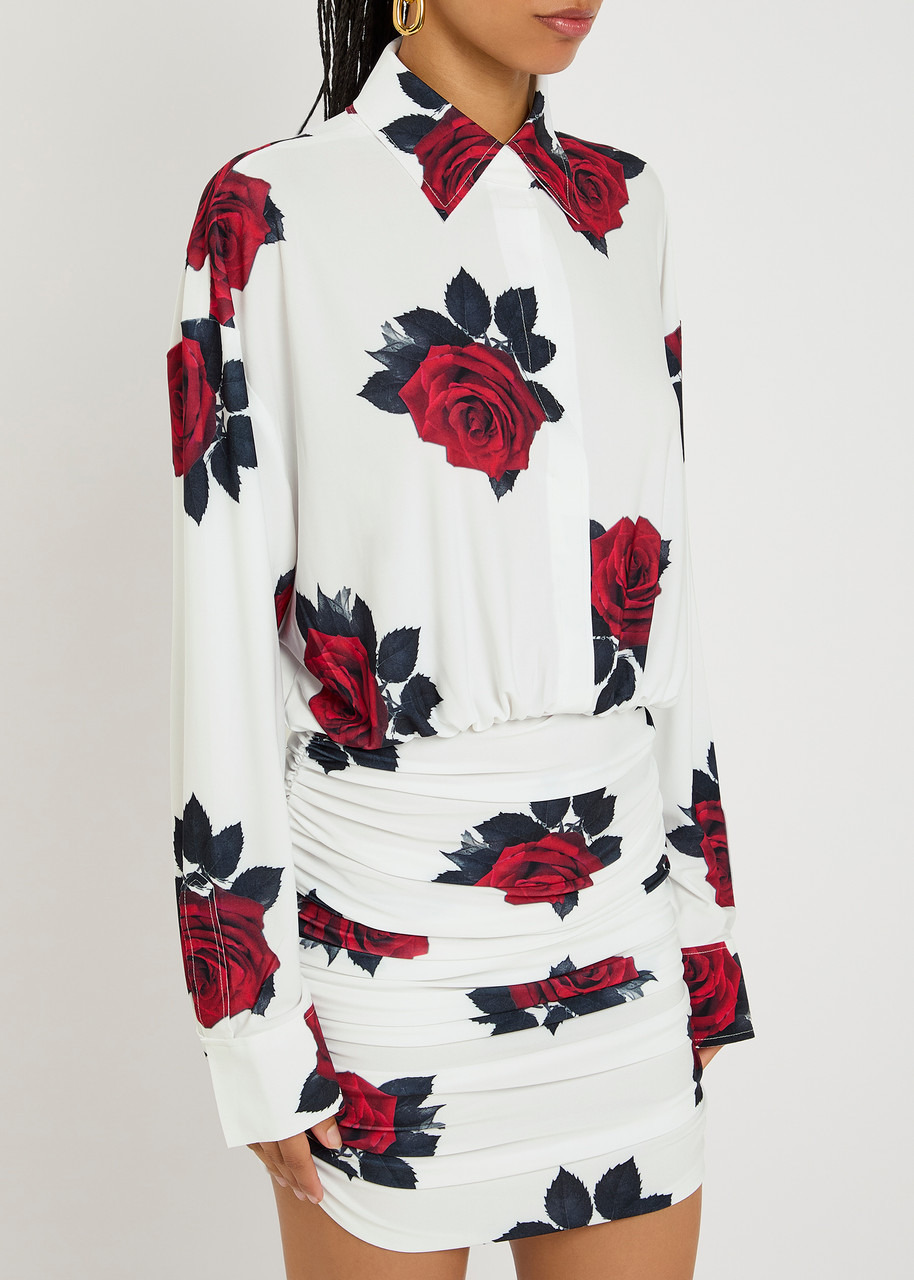 Norma Kamali Oversized BF NK Stretch-jersey Mini Shirt Dress - 2