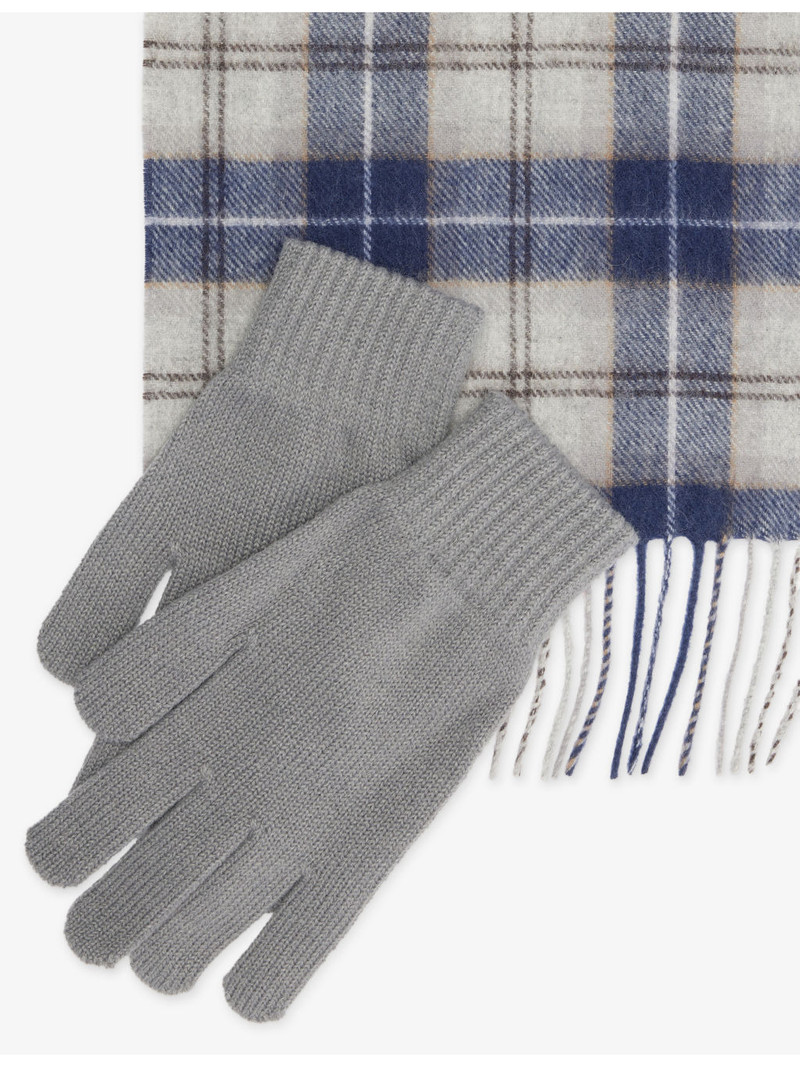 Barbour Tartan-Print Lambswool Scarf and Gloves Gift Set outlook