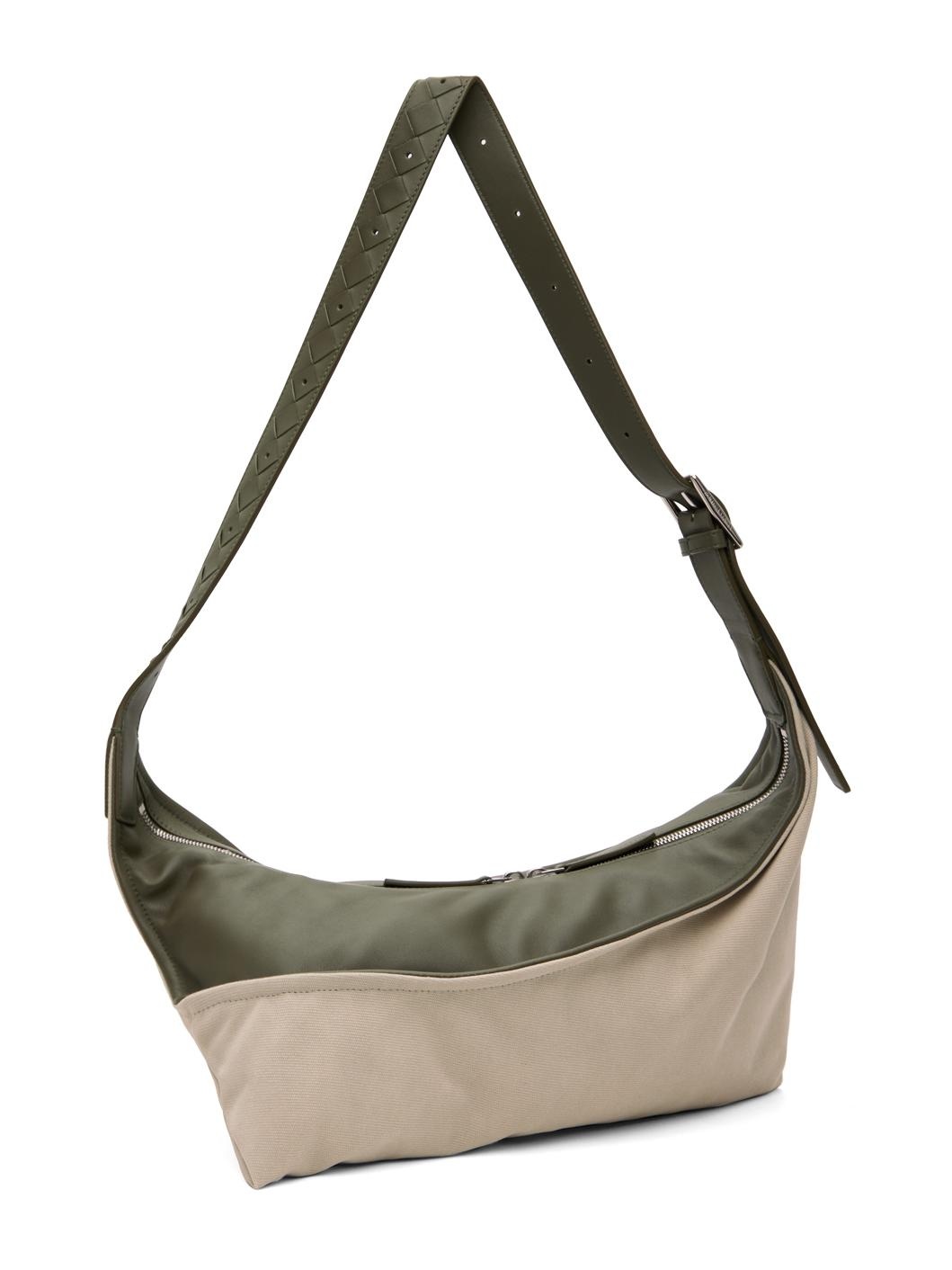 Off-White & Green Small Zigzag Bag - 2