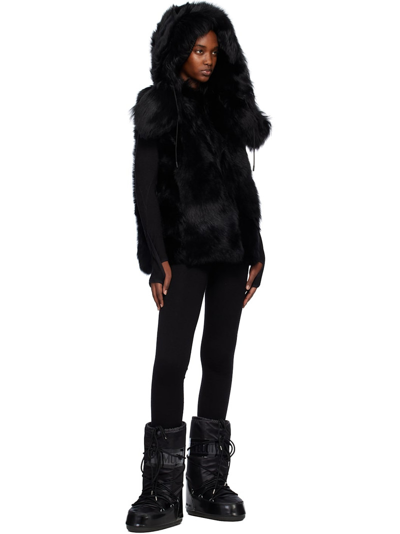 MOON BOOT Black Icon Glance Satin Boots outlook