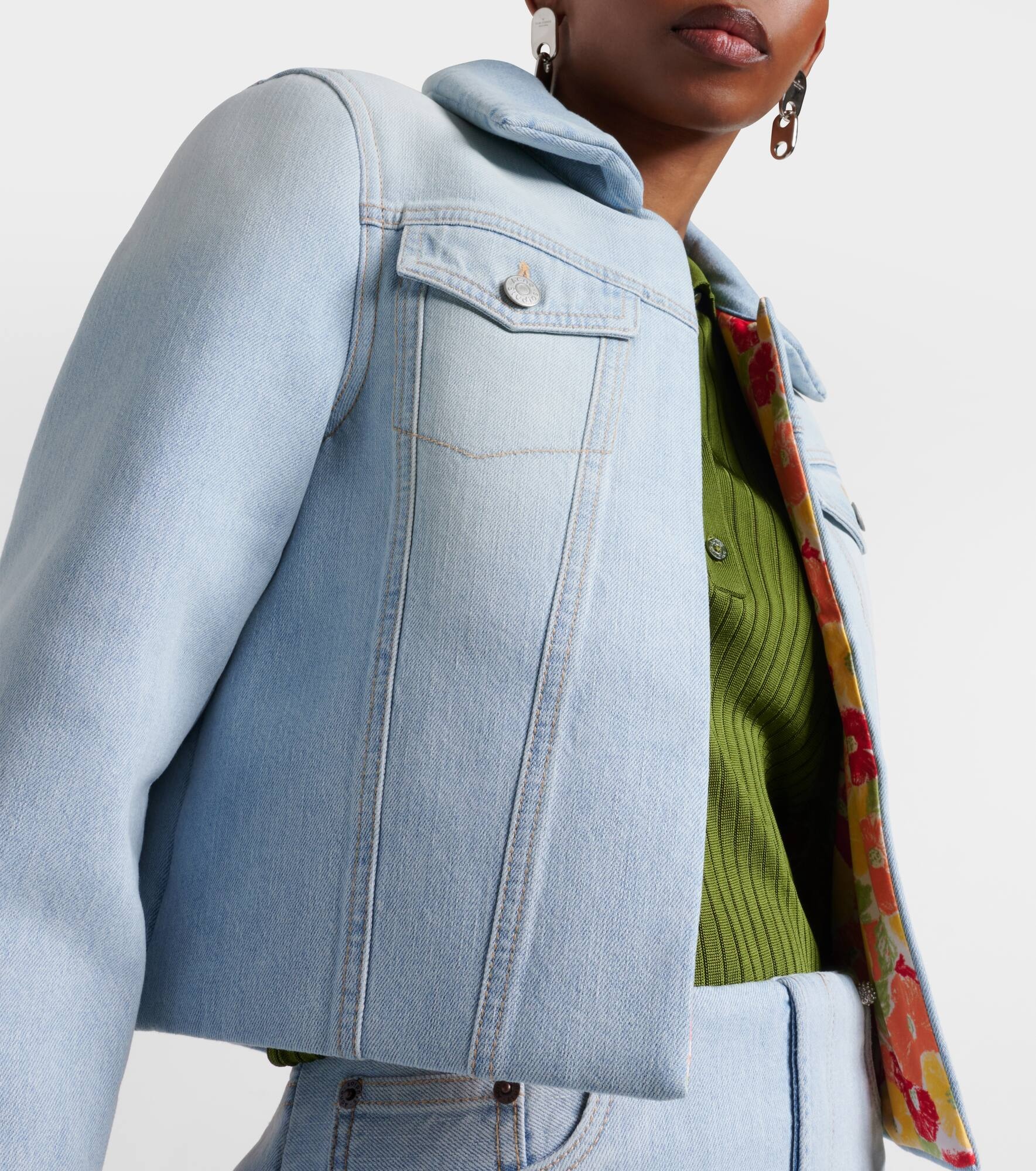Padded denim jacket - 5