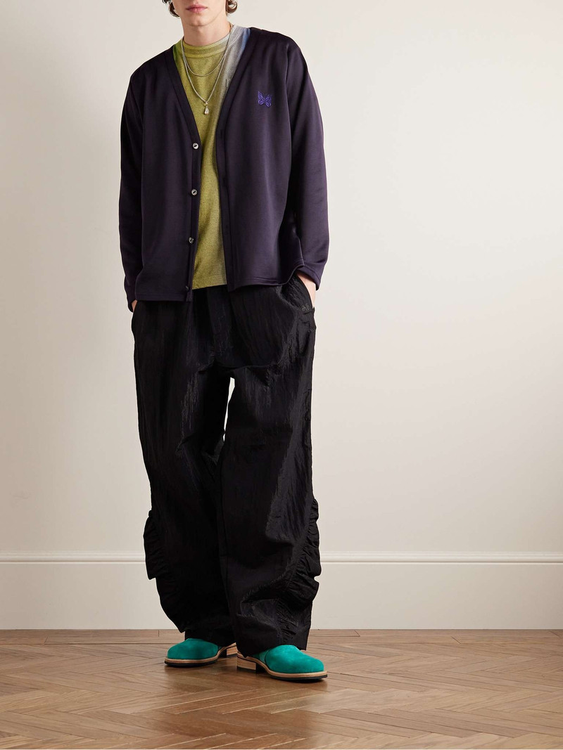 NEEDLES Logo-Embroidered Tech-Jersey Cardigan outlook