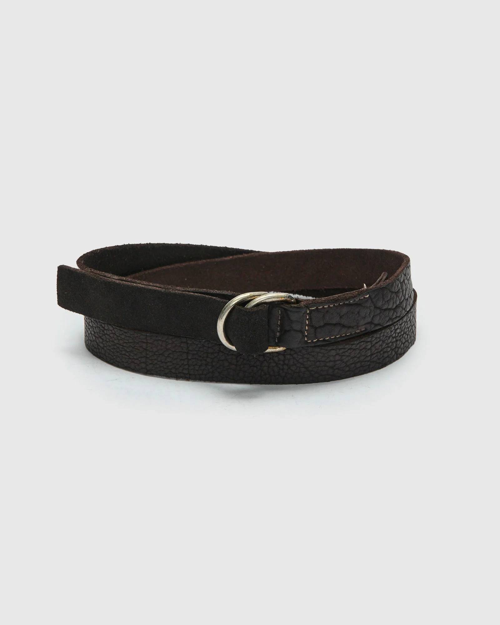 BLT17 Universal Belt in Dark Brown Full Grain Bison Leather - 1