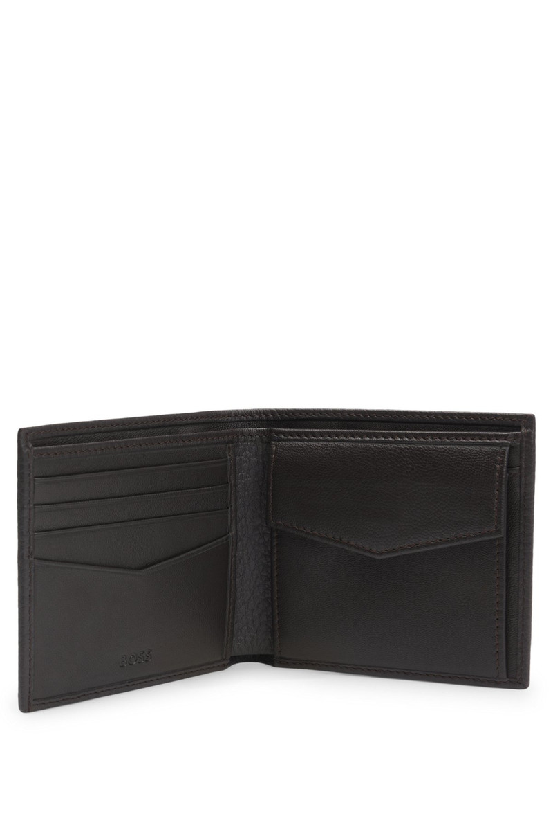 BOSS GRAINED-LEATHER WALLET WITH LOGO LETTERING outlook
