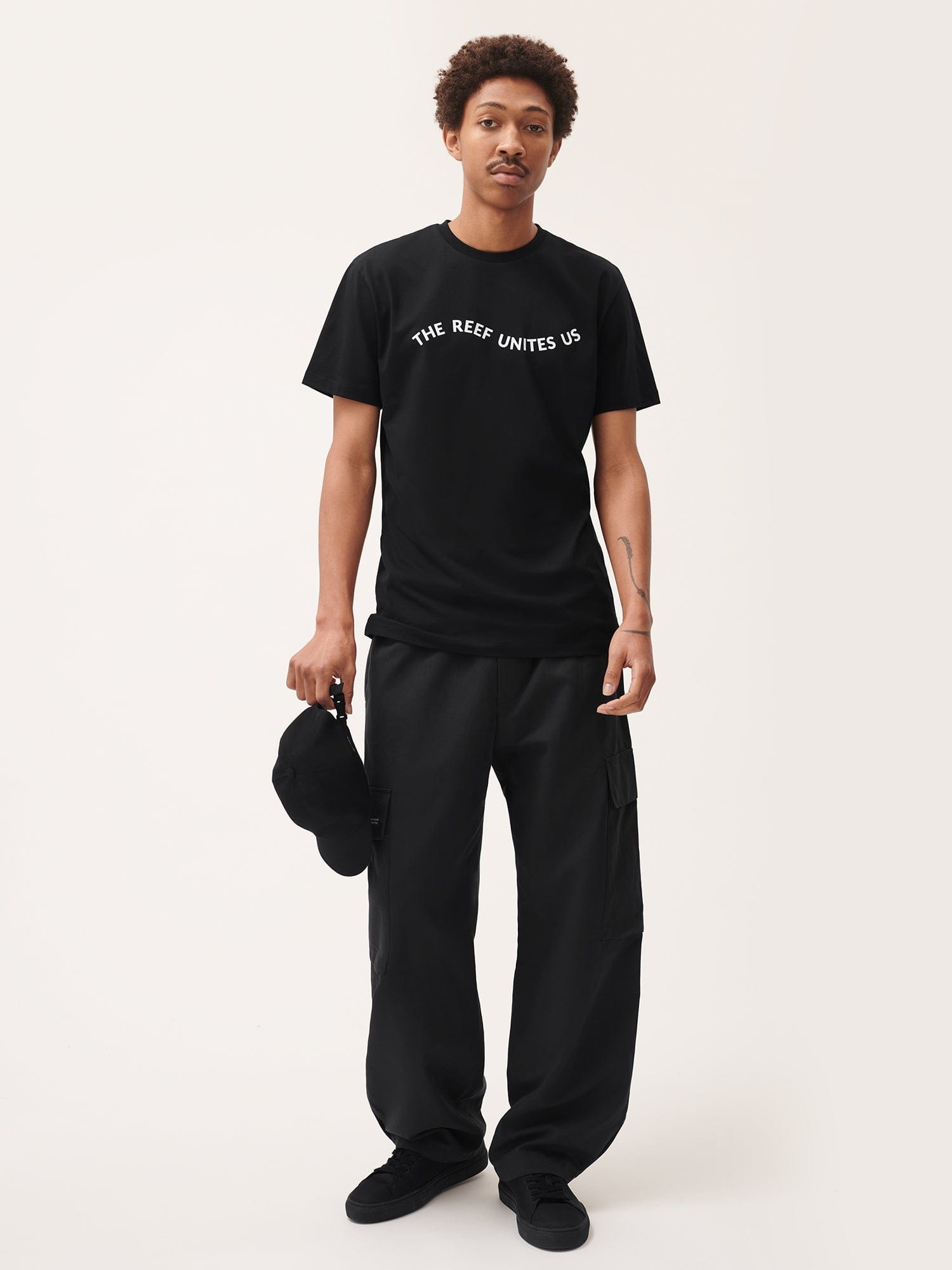 Mens Coral Gardeners Midweight T-Shirt - Black - 3