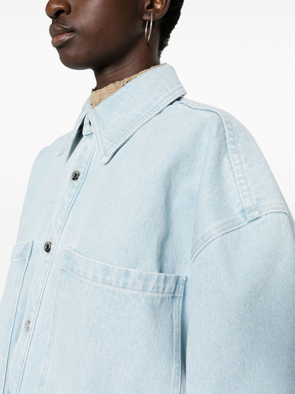 Beaux sun-bleached denim shirt - 5