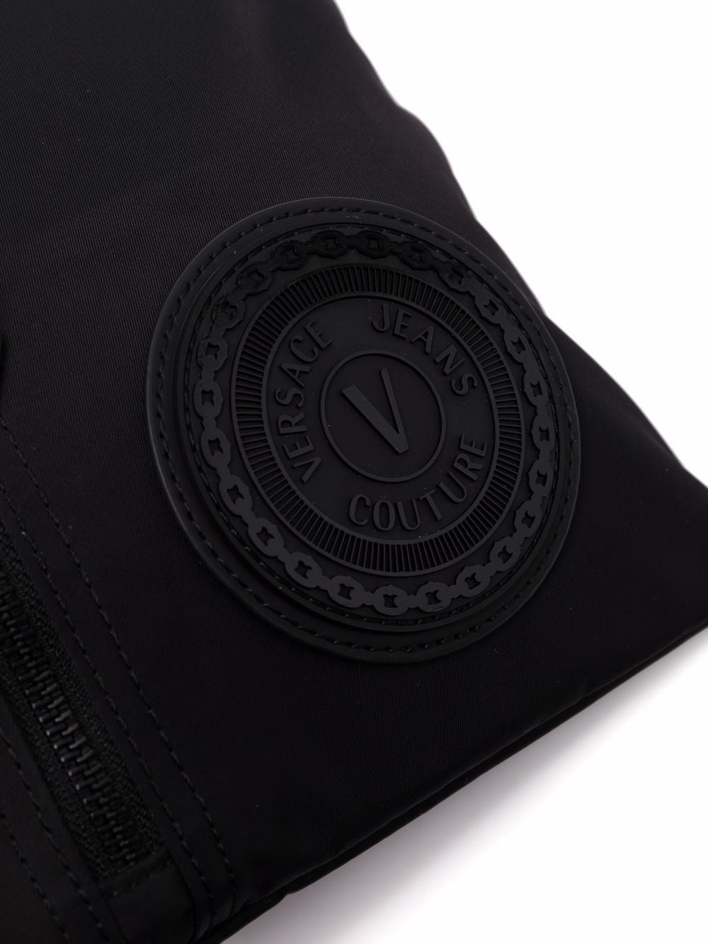 logo-patch zip-up messenger bag - 4