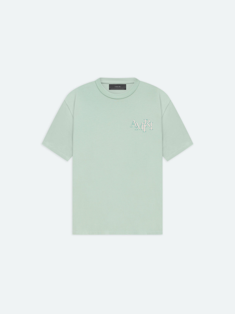 AMIRI STAGGERED LOGO TEE 1