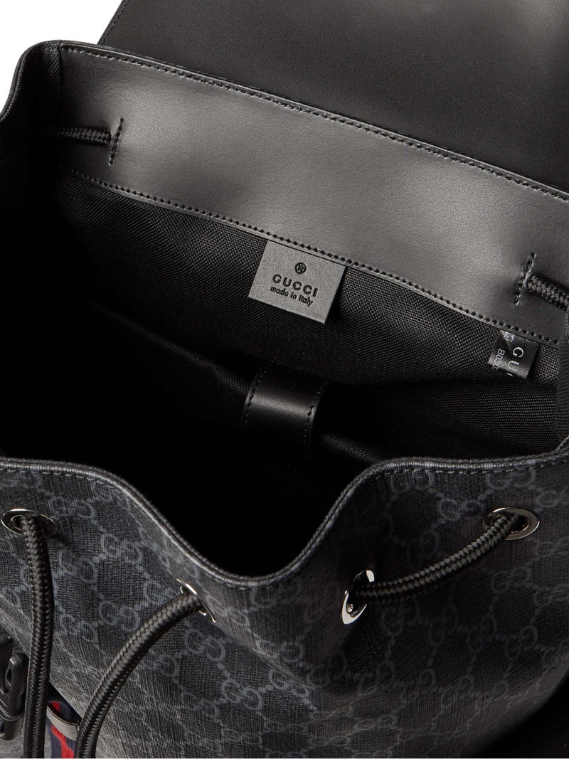 Monogrammed Coated-Canvas and Leather Backpack 3