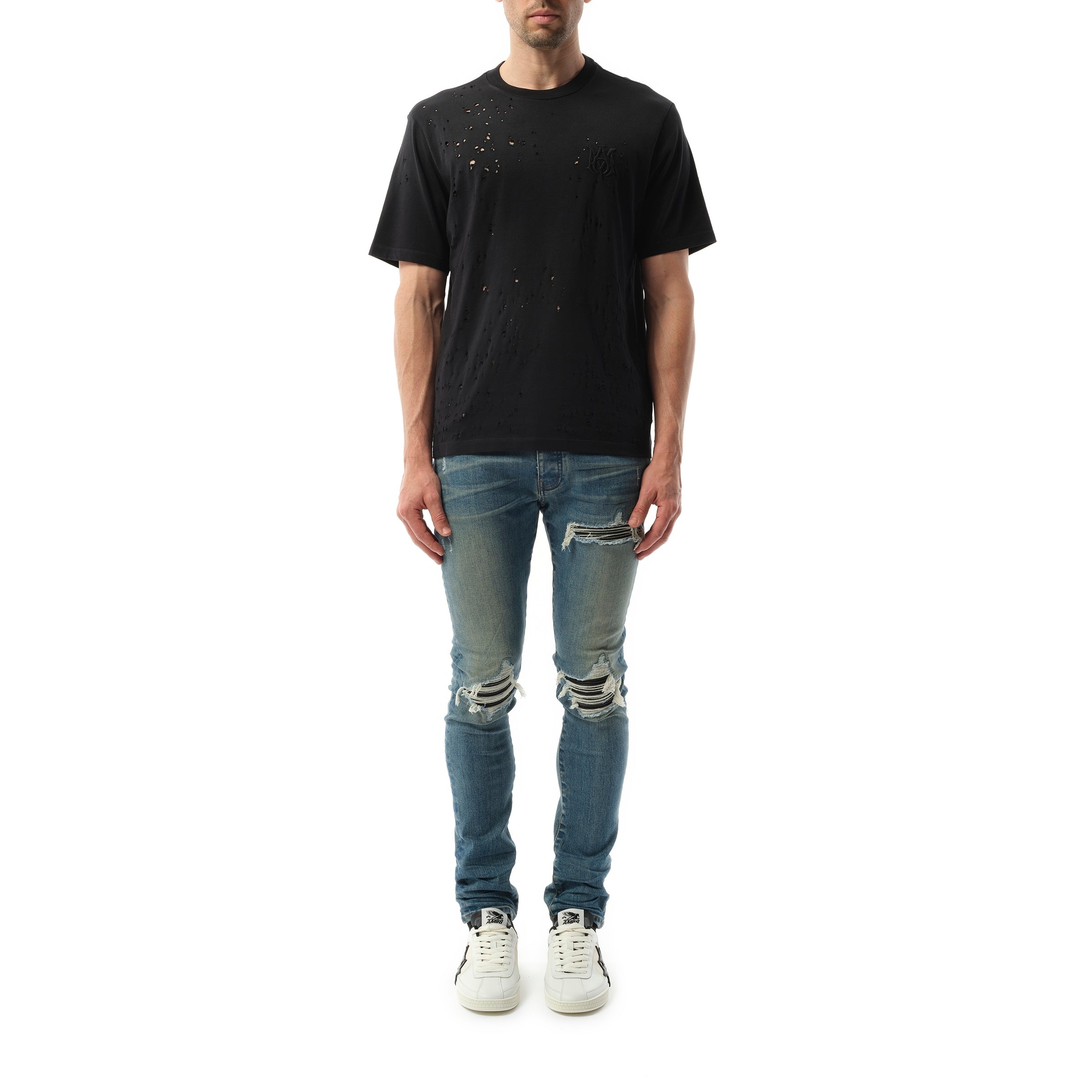 MA Shotgun Embroidered T-Shirt in Black - 4