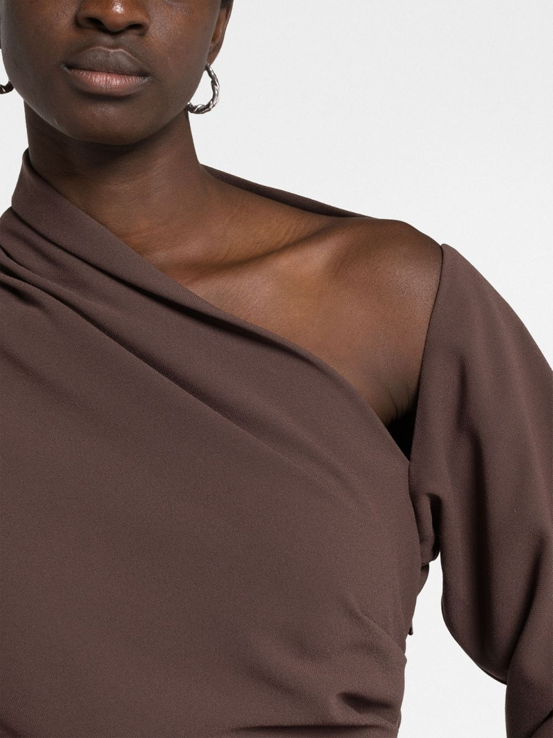 Adelaide feather-trim midi dress 4