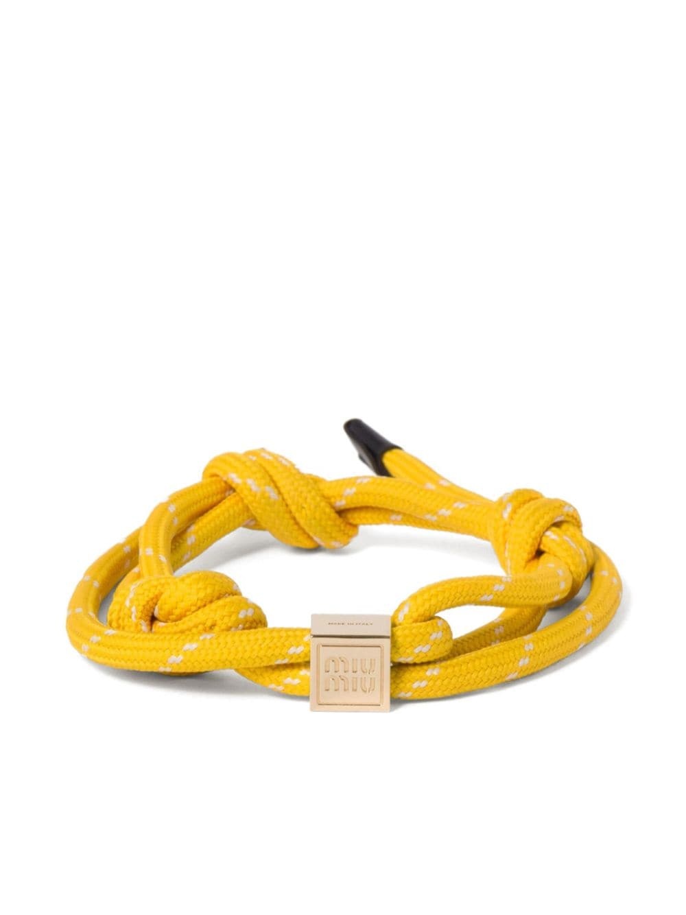 logo-engraved cord bracelet - 1