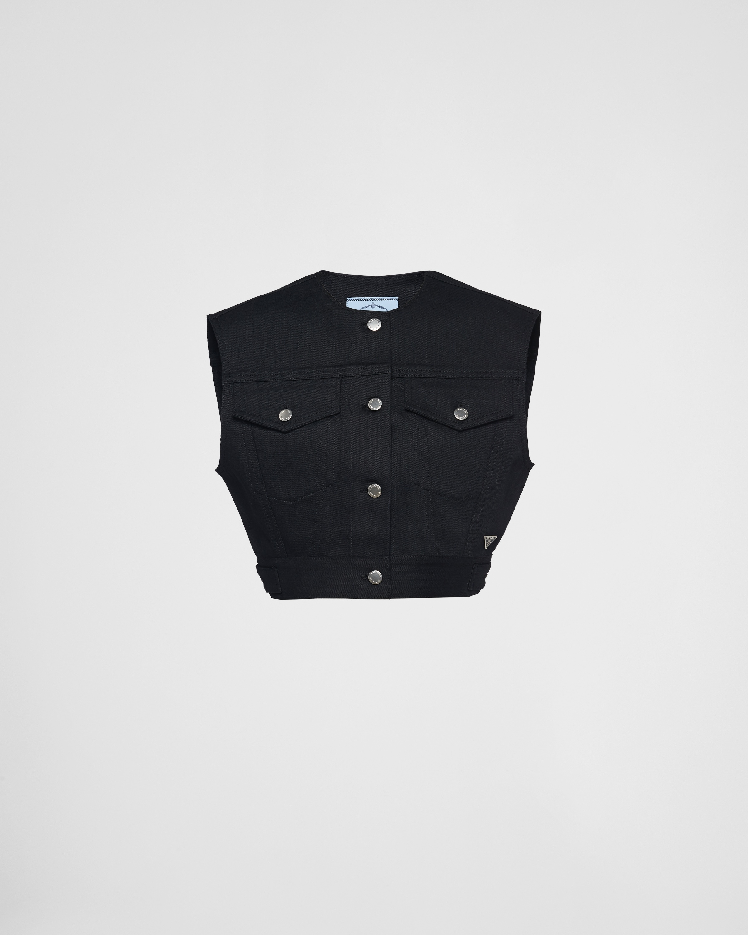 Stretch denim vest - 1
