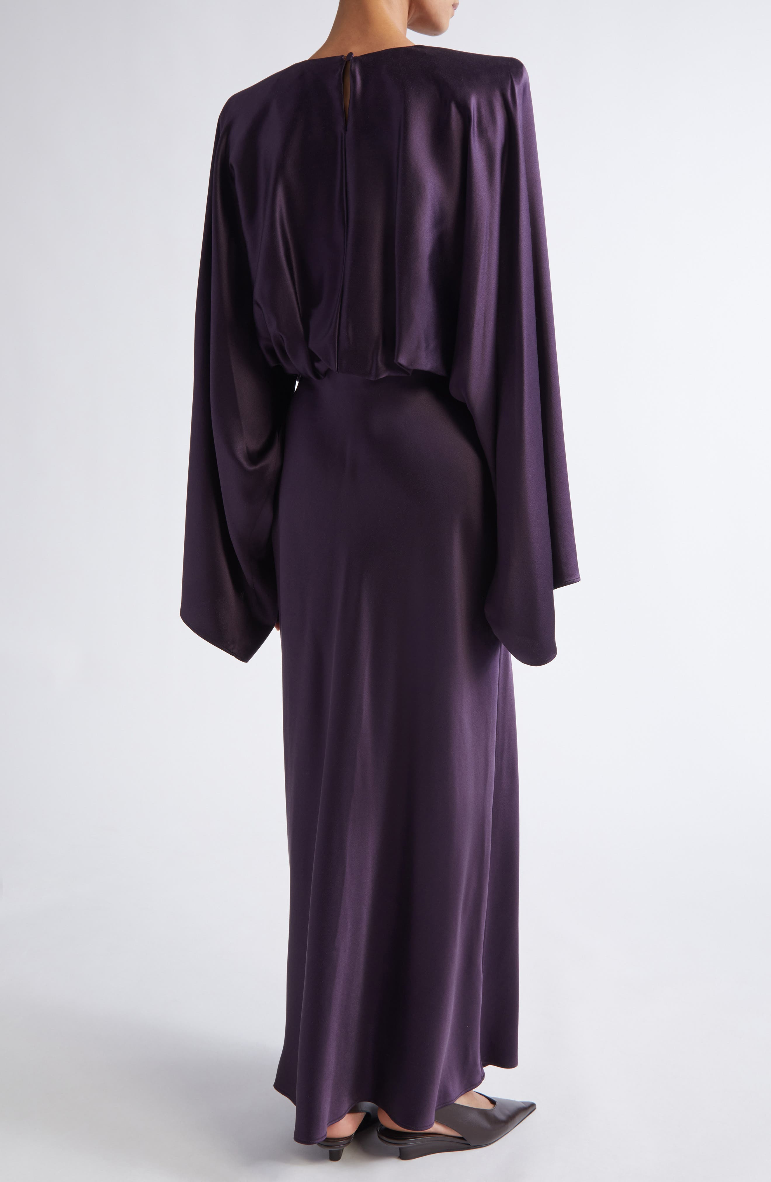 Altuzarra Evinka Long Sleeve Silk Satin Dress in Orchid at Nordstrom - 2