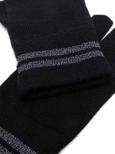 Canada Goose metallic-stripe merino-knit gloves outlook