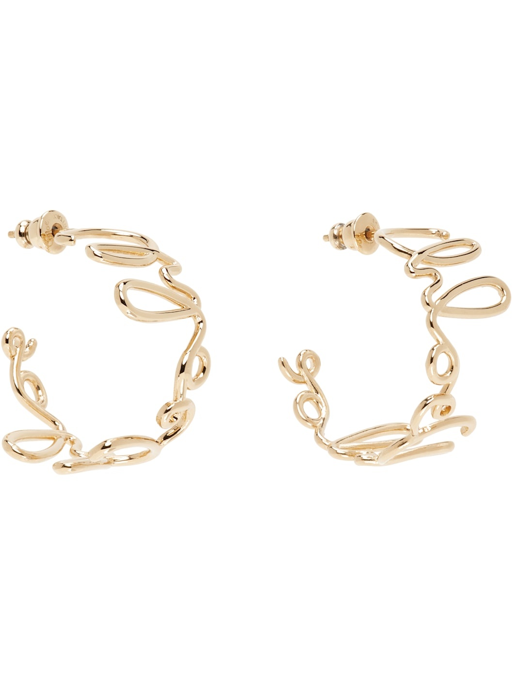 Gold 'The Chloé Iconic Hoop' Earrings - 2
