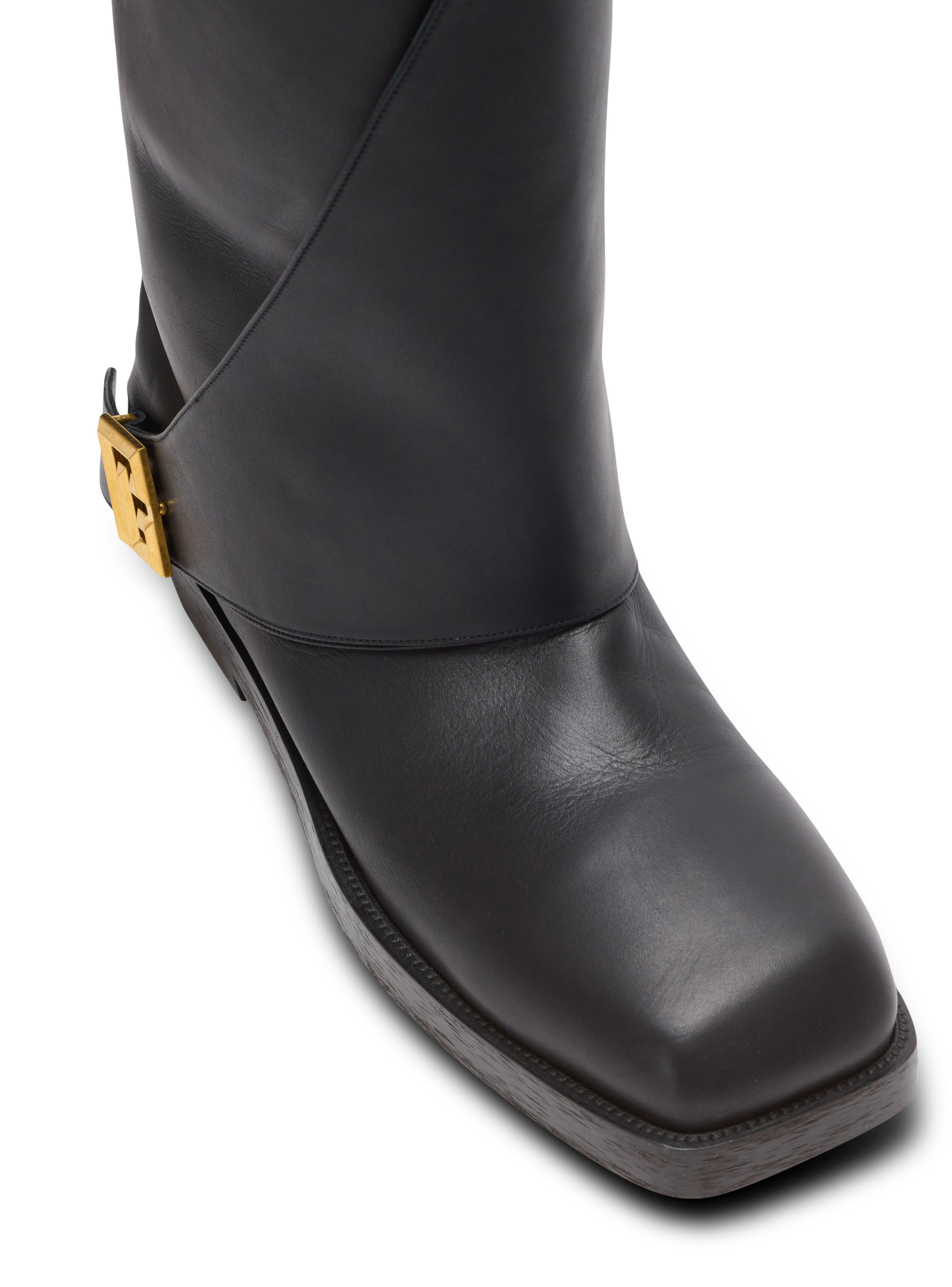 Twist flat leather boots - 4