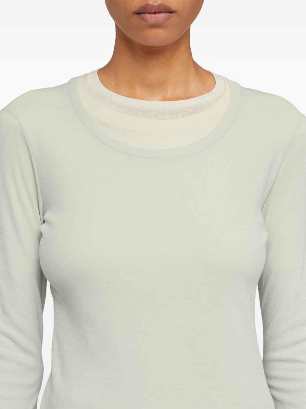 layered cotton T-shirt - 4