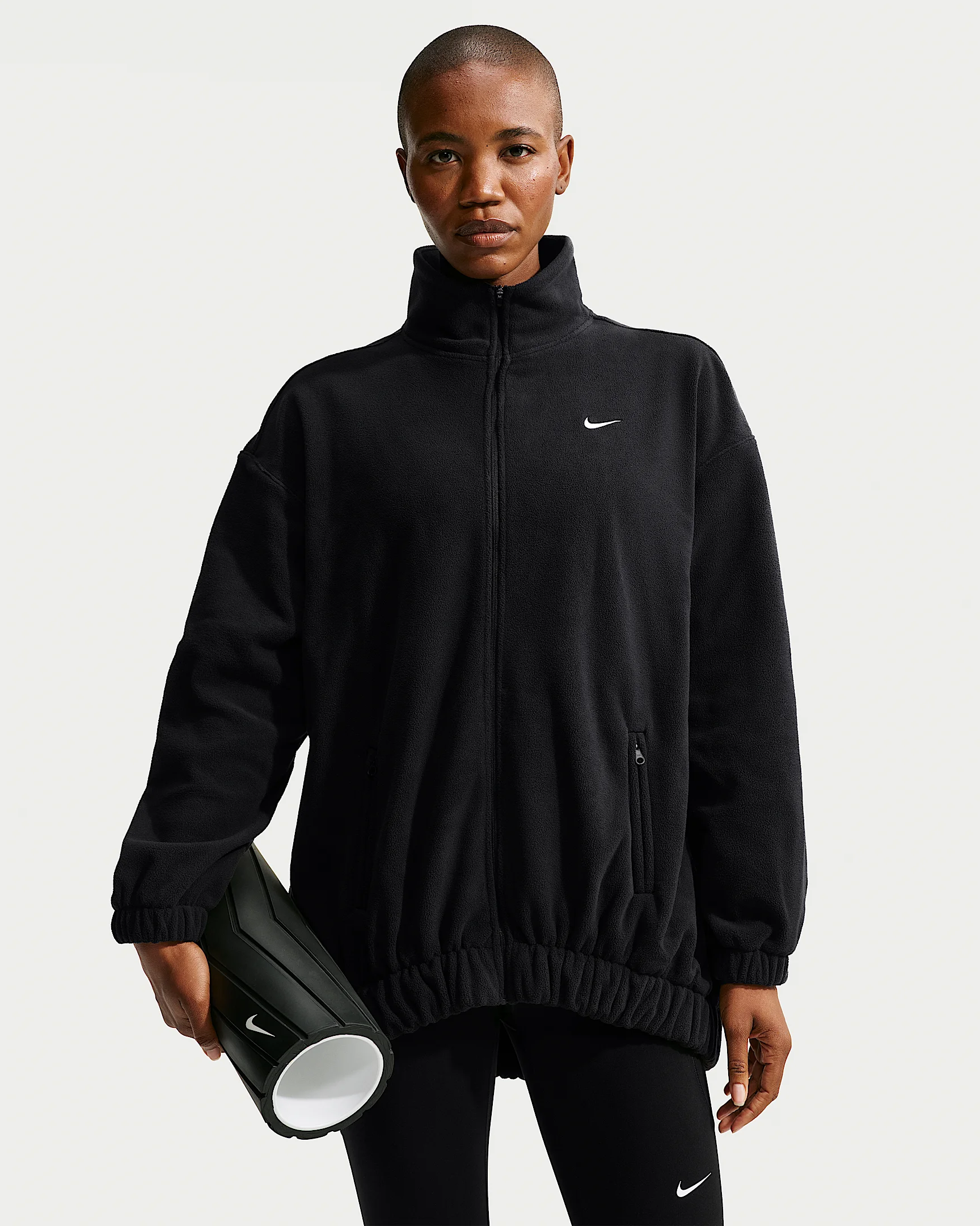 Nike One Women's Therma-FIT Oversized Full-Zip Jacket - 1