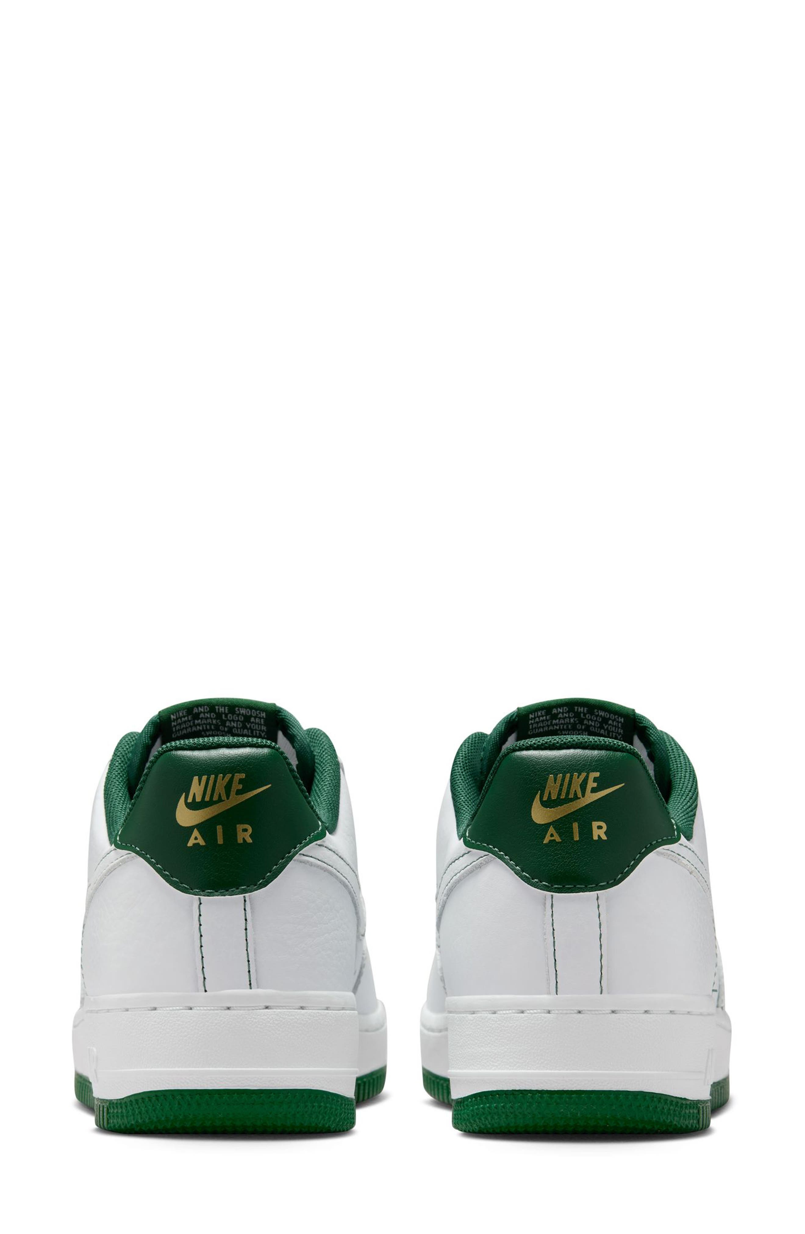 Nike Air Force 1 '07 Sneaker in White/Green/Gold at Nordstrom - 5