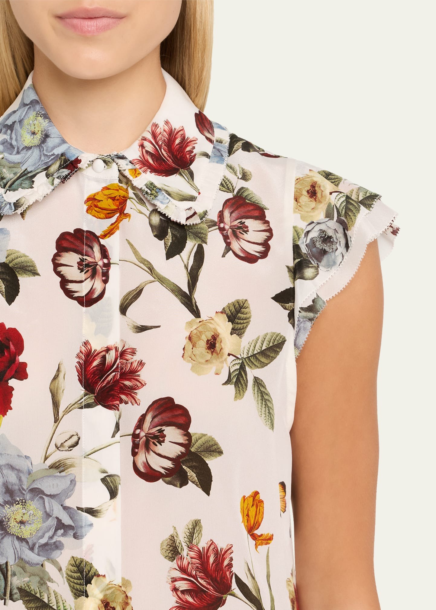 Martel Flutter-Sleeve Blouse - 5