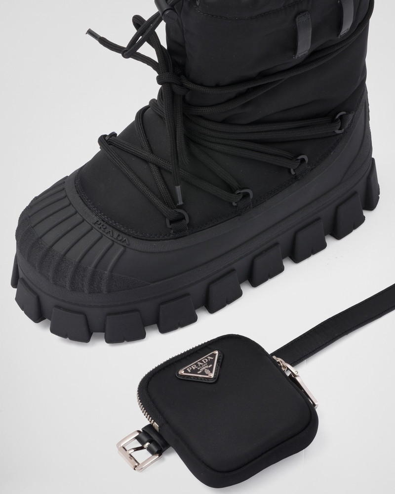 Nylon gabardine après-ski boots 6