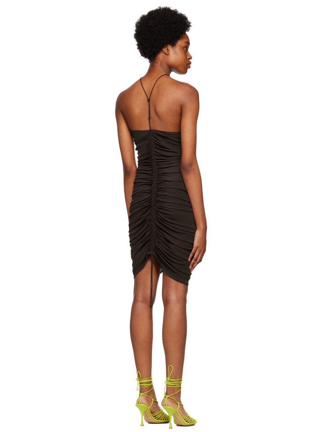 Black Halter Mini Dress - 3