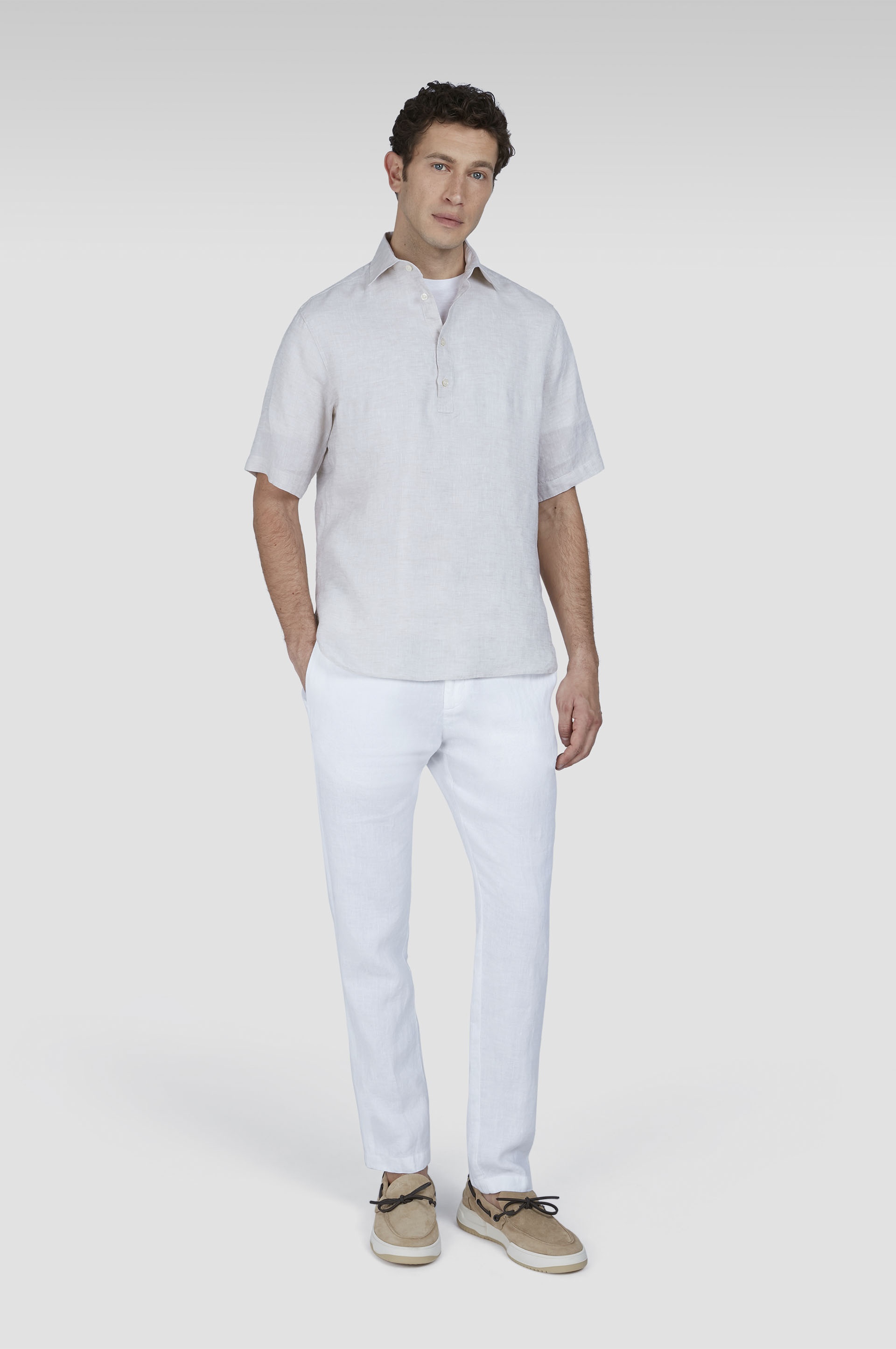 LINEN POPOVER SHIRT - 2