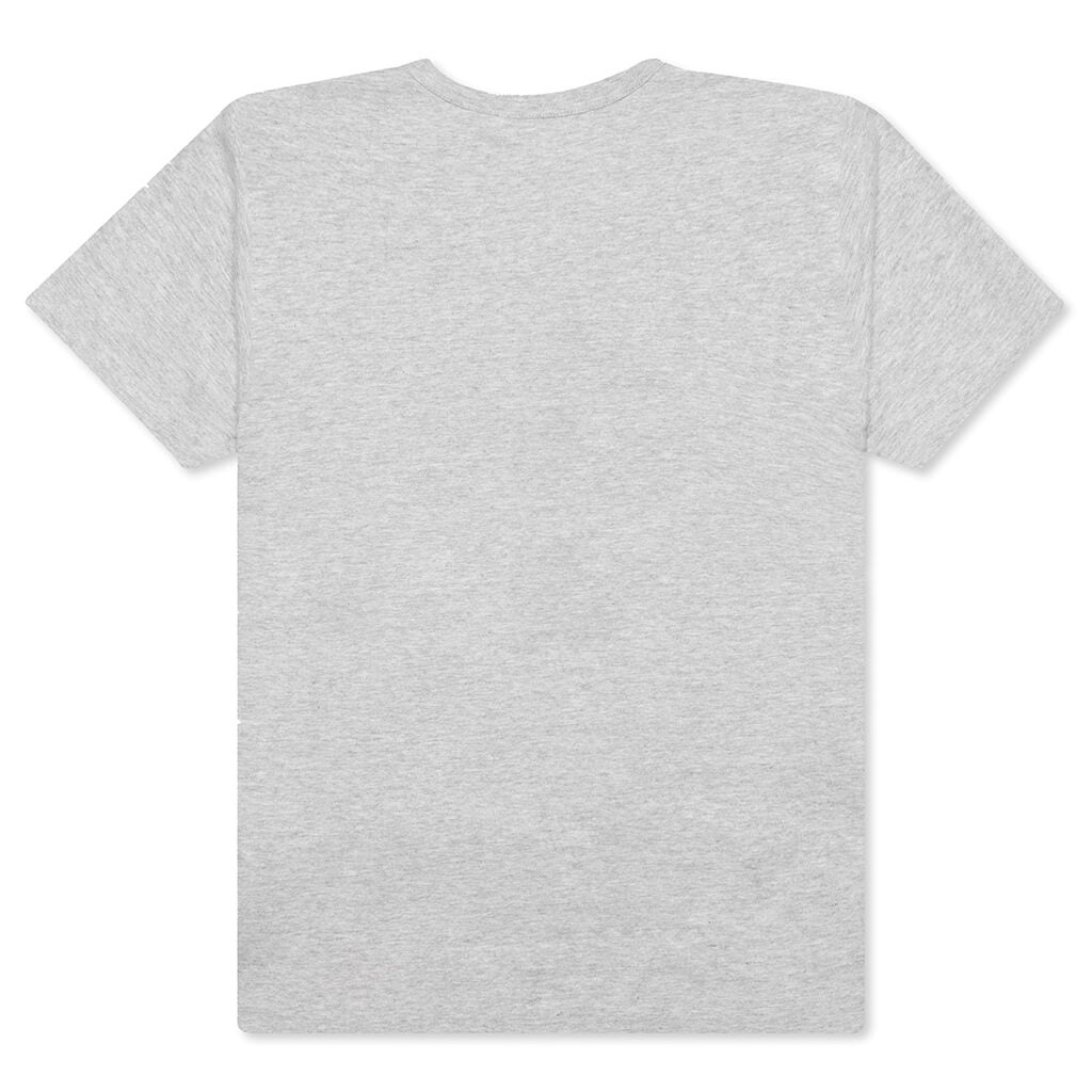 COMME DES GARCONS PLAY WOMEN'S RED SIDEWAYS HEART TEE - GREY - 2