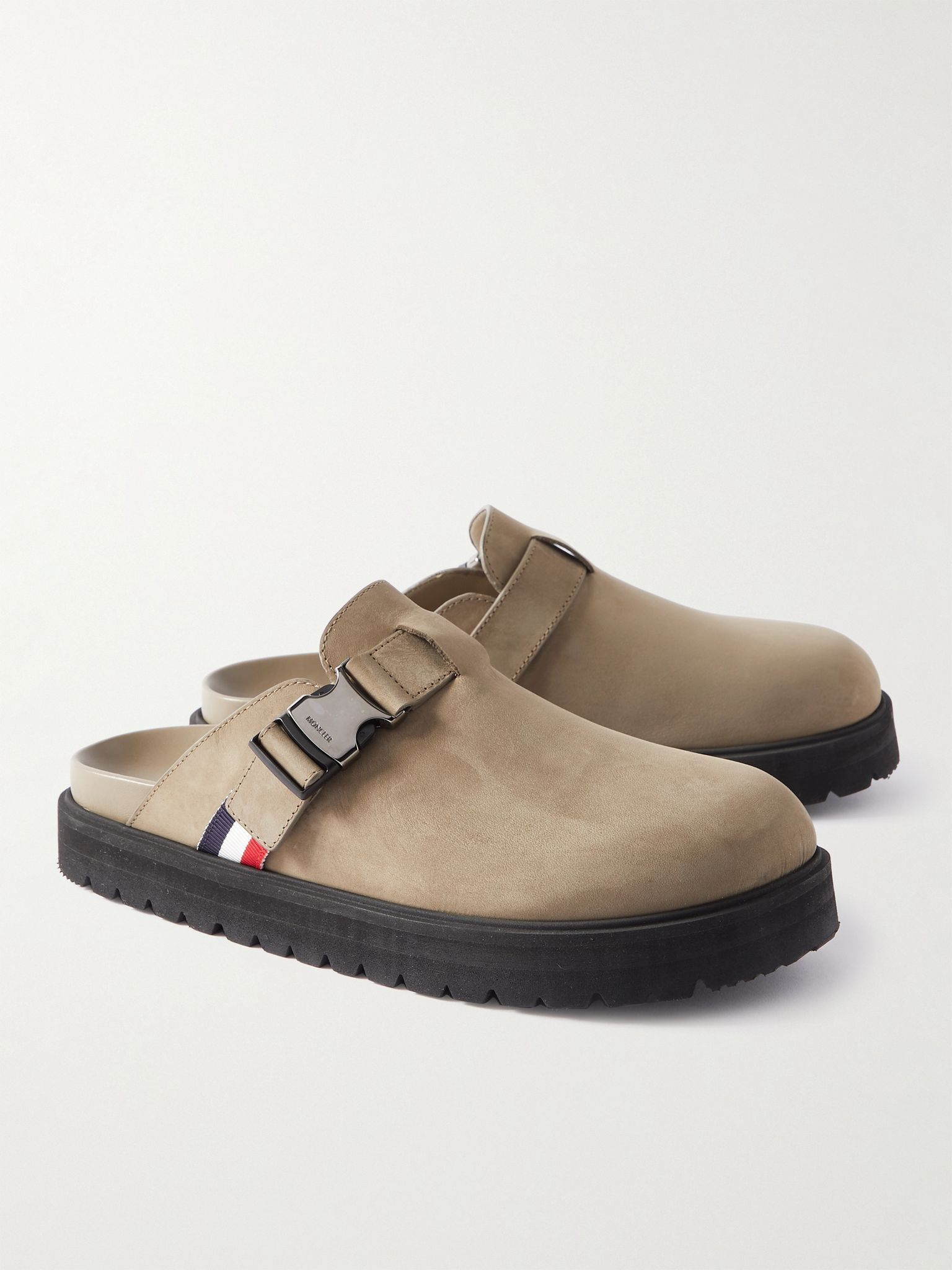 Suede Clogs Beige - 4